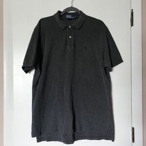 Vintage Ralph Lauren gray cotton short-sleeve men's polo Size L